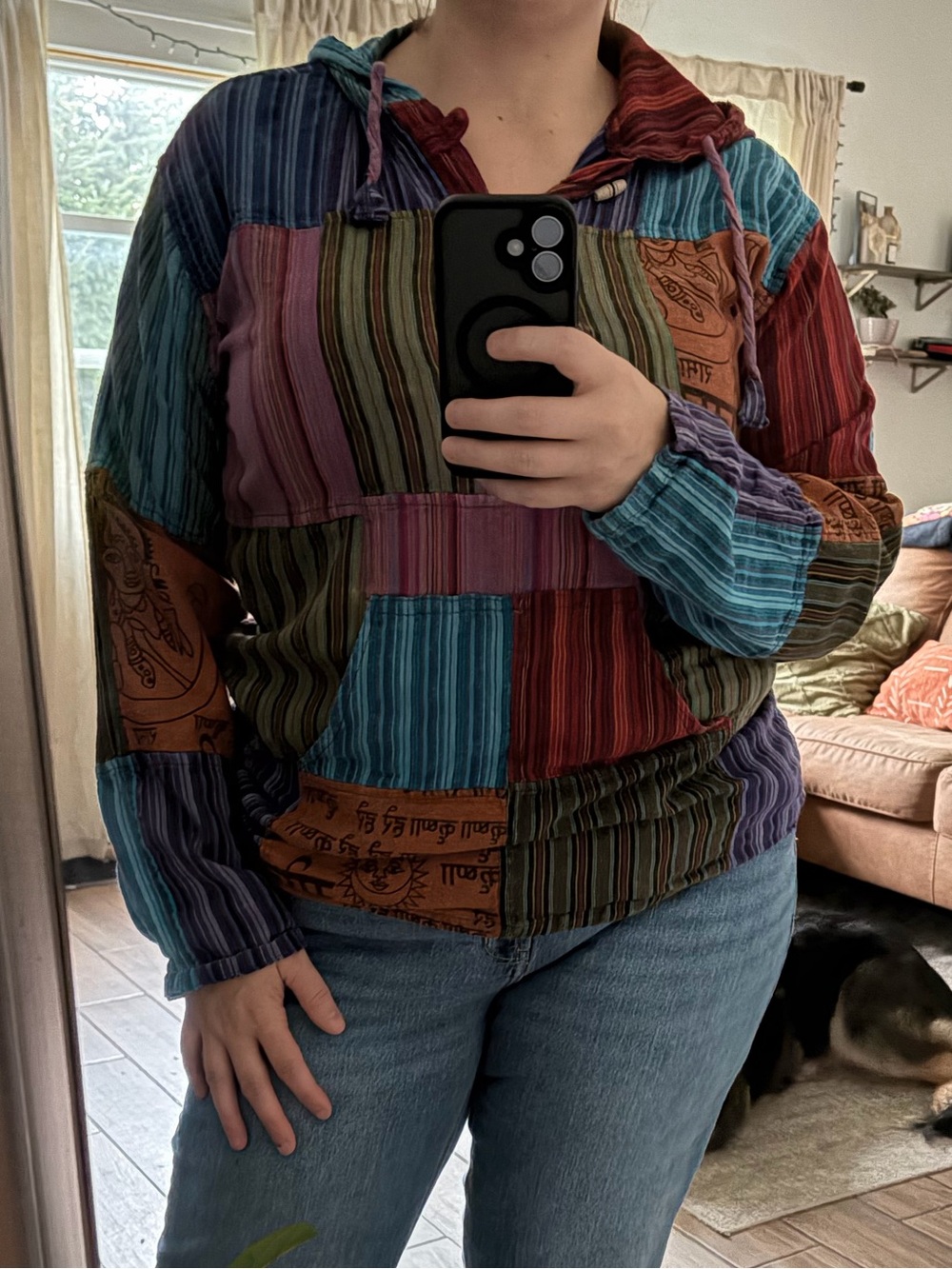 Kathmandu Multicolor Patchwork Hooded  Jacket M/L